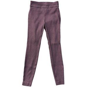 7th Avenue Design Studio New York & Company Women Patterned Maroon/Black Stretch